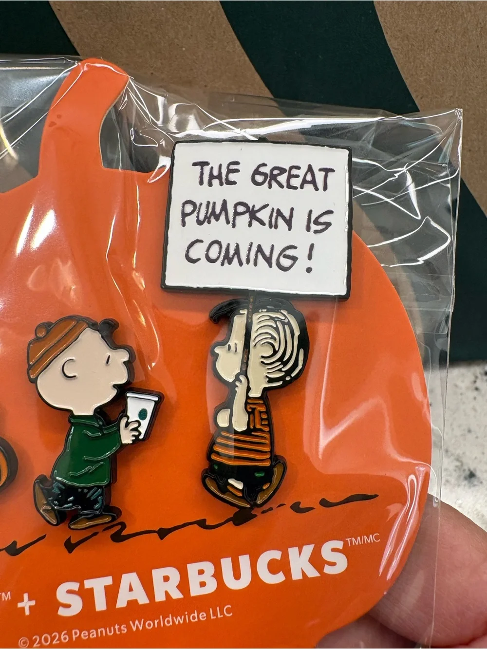 NEW Peanuts Starbucks Enamel Pin Set Snoopy Charlie Brown Great Pumpkin 2026.
